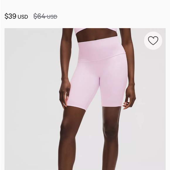 Lululemon Athletica Light Pink Athletic Shorts - Picture 1 of 3